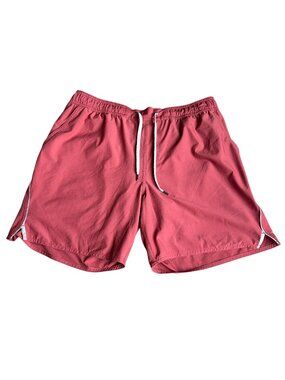 Vuori Trail Runner Shorts 6” Lined Activewear In Red Size Large